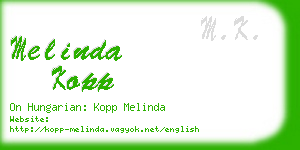 melinda kopp business card